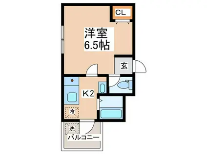 アビタシオン弁天町(1K/3階)の間取り写真