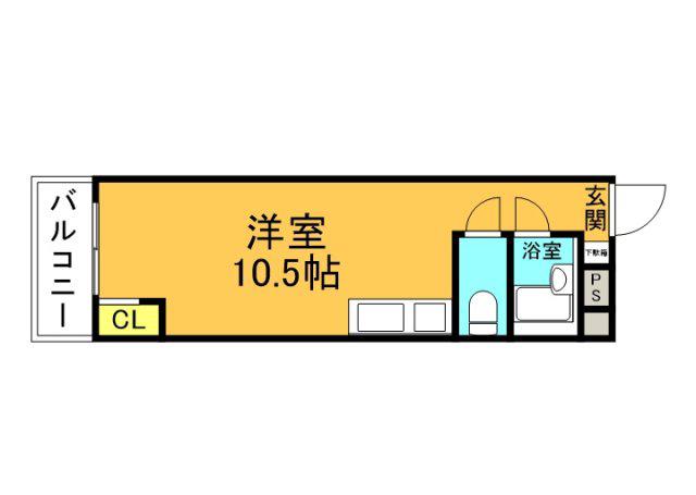 サニーヴィラゆうき(ワンルーム/3階)の間取り写真