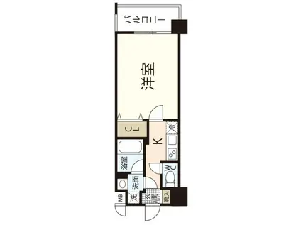 レジデンスカープ南中央町(1K/5階)の間取り写真