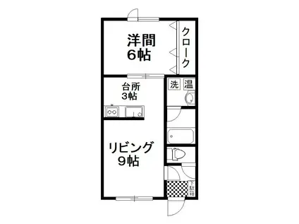 LIGAREII(1LDK/2階)の間取り写真