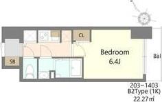 S-RESIDENCE堺湊駅前AZURE(1K/2階)の間取り写真
