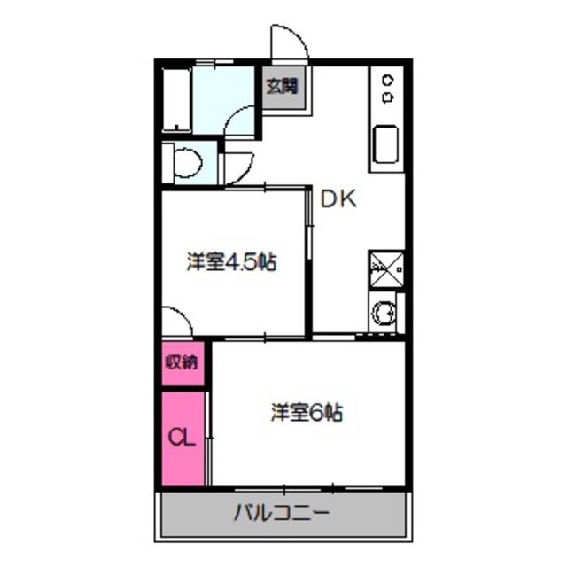 第2宮田マンション(2DK/1階)の間取り写真