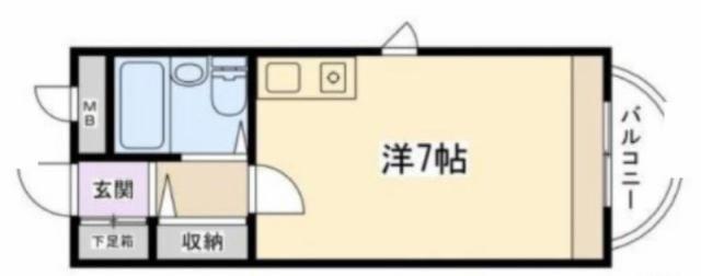 カルム白鷺(ワンルーム/6階)の間取り写真