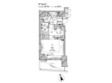 メインステージ西荻窪II(1K/5階)の間取り写真