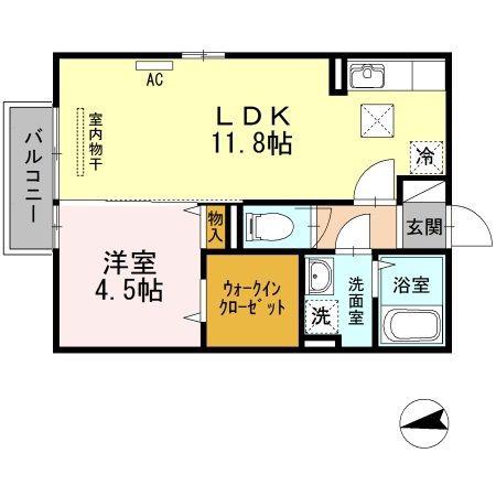 LIEBE・K(1LDK/1階)の間取り写真