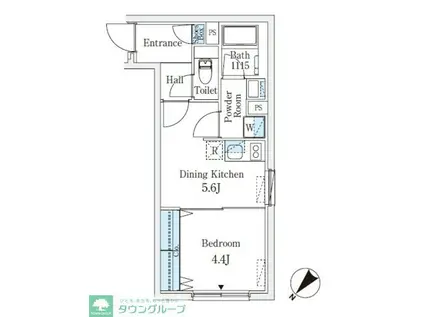 CREATIF学芸大学(1DK/3階)の間取り写真