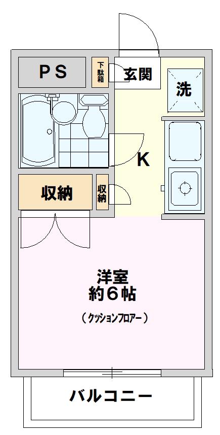レイモンドハウス(1K/3階)の間取り写真