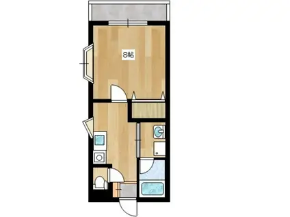 アベニュー奥原(1DK/1階)の間取り写真