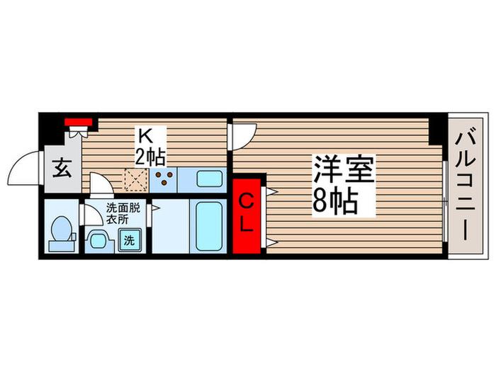 ROYAL HOUSE(1K/2階)の間取り写真