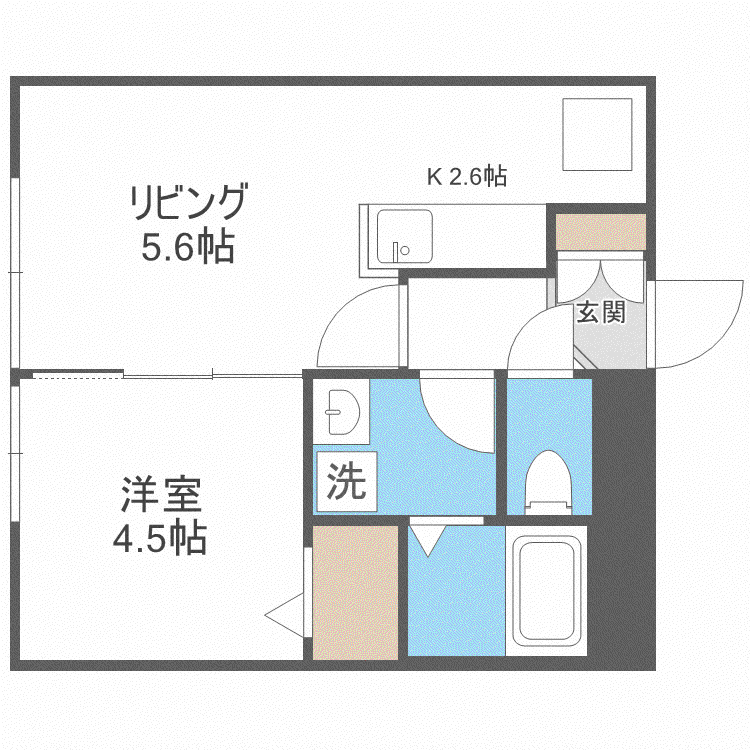 エルフ11(1LDK/4階)の間取り写真