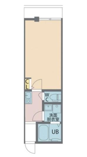 カインドネス八王子東中野(1K/3階)の間取り写真