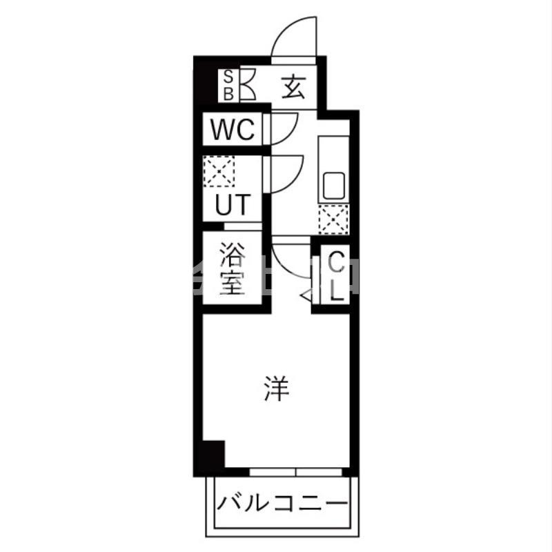 KDXレジデンス成増(1K/3階)の間取り写真