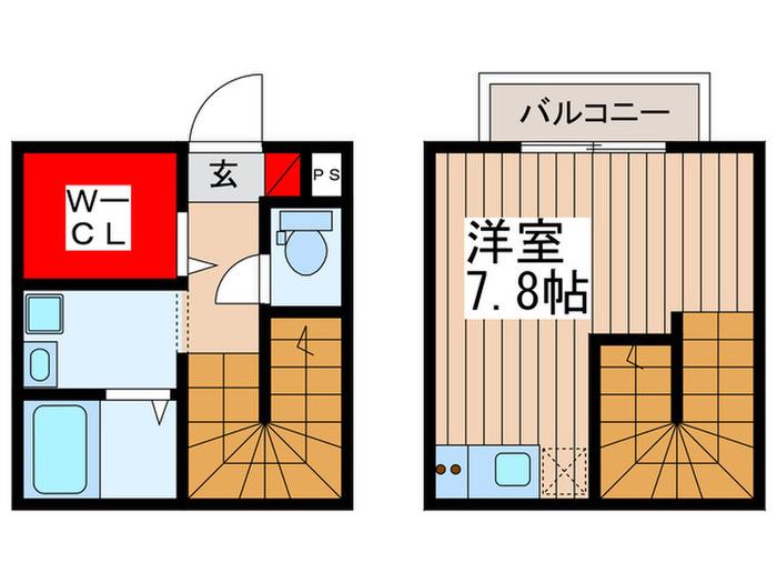 クレア堀崎町(ワンルーム/1階)の間取り写真