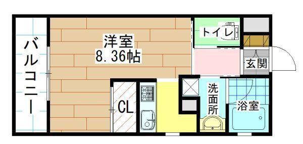 EL CEREZO(1K/4階)の間取り写真