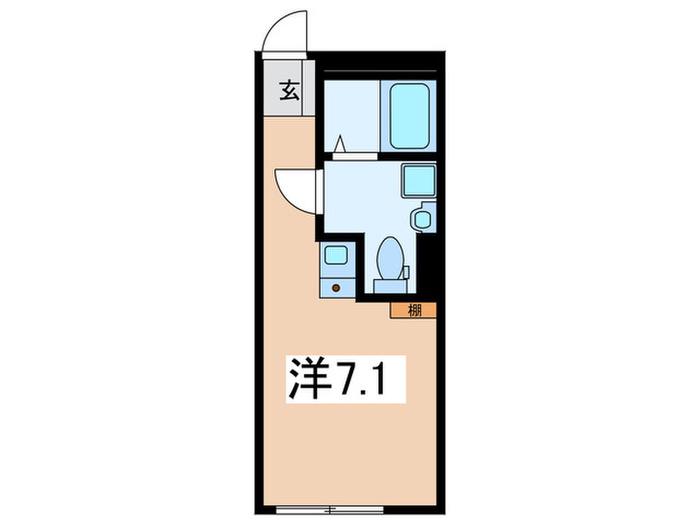 グランヴィラージュ相模原(ワンルーム/3階)の間取り写真