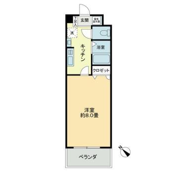 ベレーサ本山(1K/2階)の間取り写真
