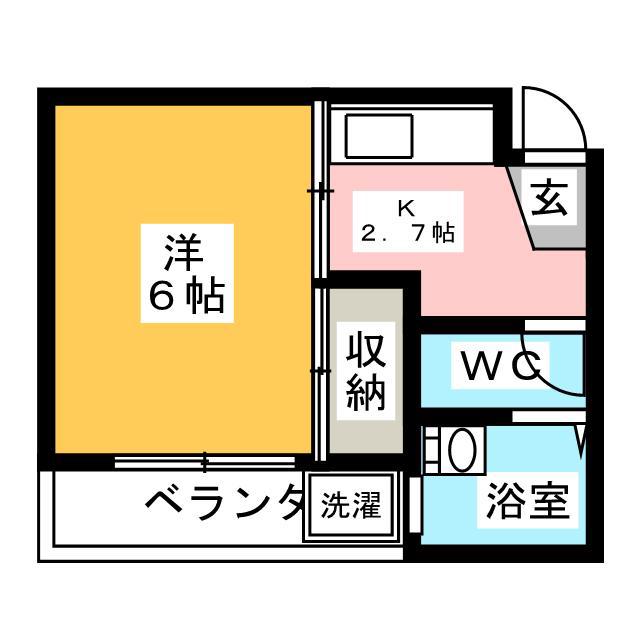 コーポステーションサイドコシベ(1K/5階)の間取り写真