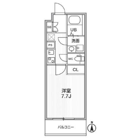 THE PALMS MUSE 新江古田(1K/2階)の間取り写真