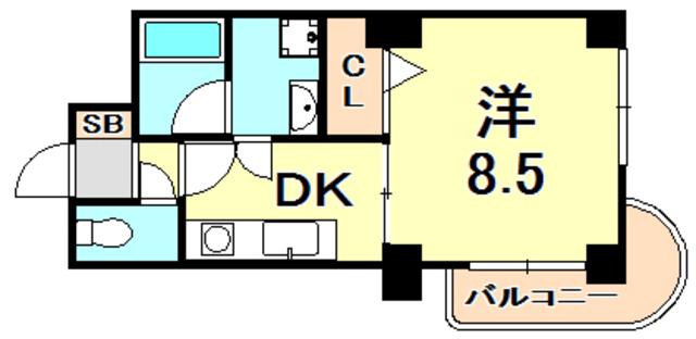 ダイコーパレス(1DK/4階)の間取り写真