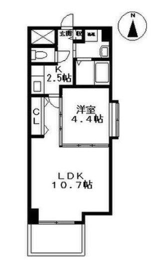 ベル・プラウド名駅(1LDK/4階)の間取り写真