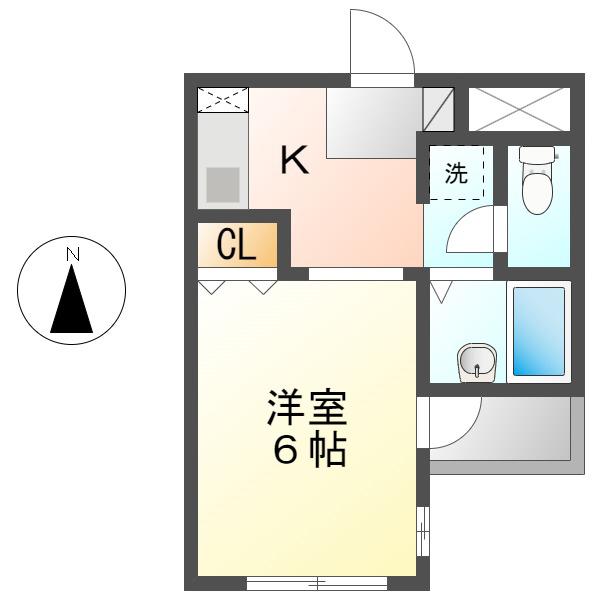 HOUSE LOKO(1K/3階)の間取り写真