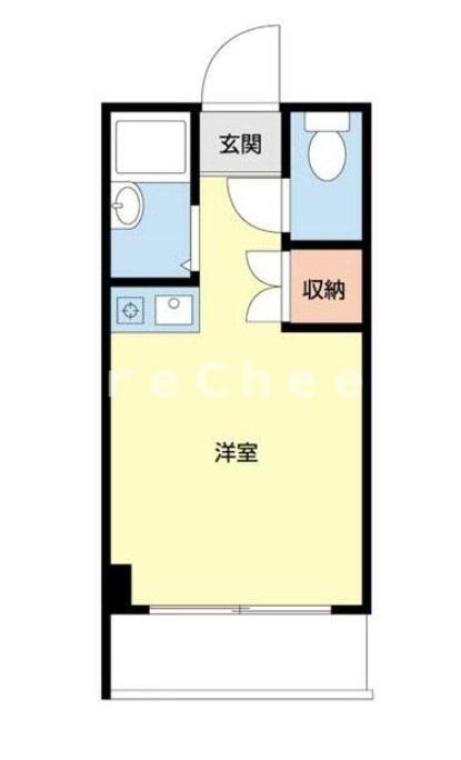 カスガヒルズ(ワンルーム/2階)の間取り写真