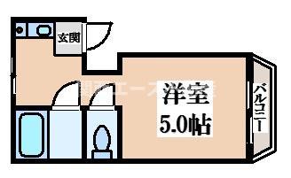 LIBRA大東(1K/3階)の間取り写真