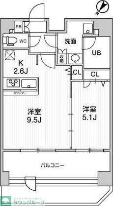 グラシアプレイス押上(1LDK/7階)の間取り写真