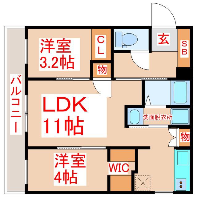 ZEPHYR(2LDK/5階)の間取り写真