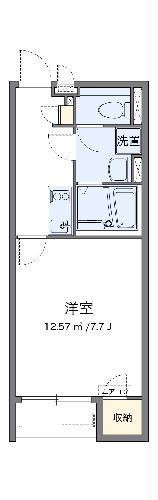 クレイノシャルマンII(1K/2階)の間取り写真