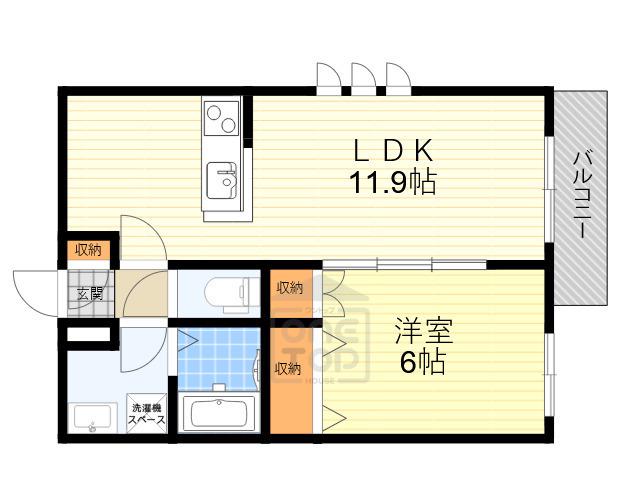 CASA FELICE VITA(1LDK/1階)の間取り写真