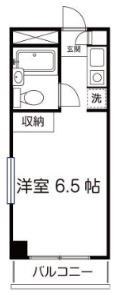 ティクス1(1K/7階)の間取り写真
