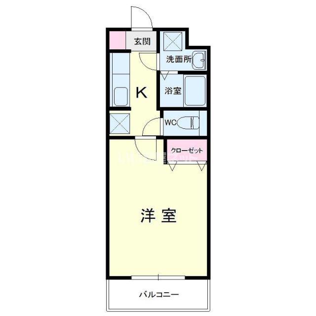高御所ロイヤルマンション(1K/2階)の間取り写真