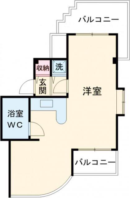 アルカンポ(ワンルーム/2階)の間取り写真