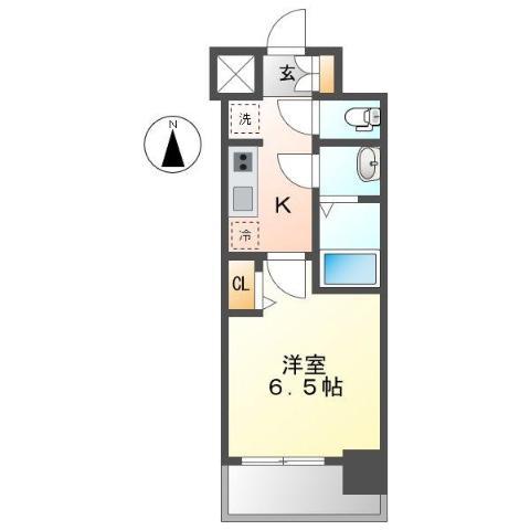 プレサンスNAGOYA本陣(1K/7階)の間取り写真