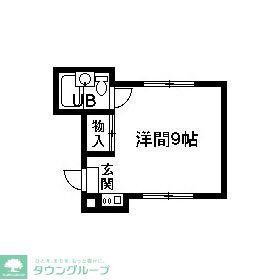 シェルコート玉村(ワンルーム/3階)の間取り写真