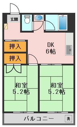 宮崎ビルディングメゾン小岩(2DK/7階)の間取り写真
