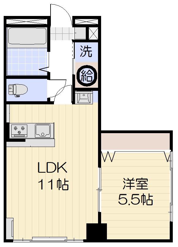 ノーヴス・アーバンビル(1LDK/6階)の間取り写真