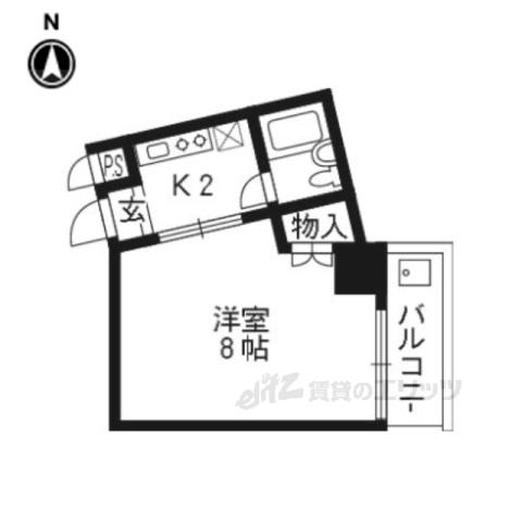 エグゼ東山(ワンルーム/3階)の間取り写真