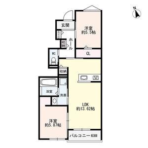 I MAISON西昆陽(2LDK/1階)の間取り写真