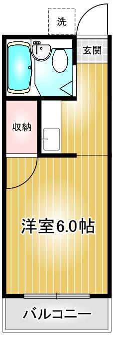 サンアネックス(ワンルーム/1階)の間取り写真
