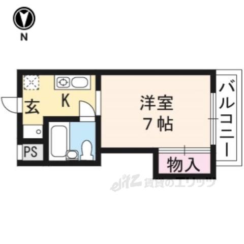 BOXY(1K/2階)の間取り写真