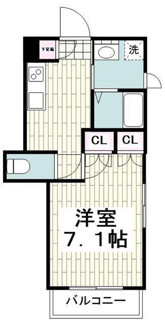 LA LUCE(1K/1階)の間取り写真