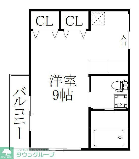 みどり園(ワンルーム/2階)の間取り写真