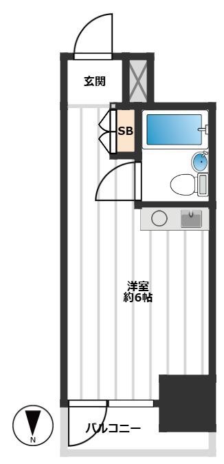ライオンズマンション板橋区役所前(ワンルーム/3階)の間取り写真