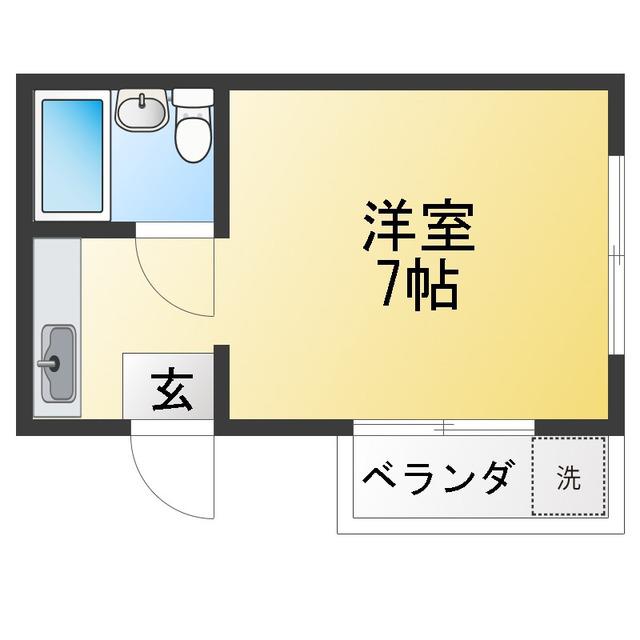 オーク駒込(ワンルーム/2階)の間取り写真