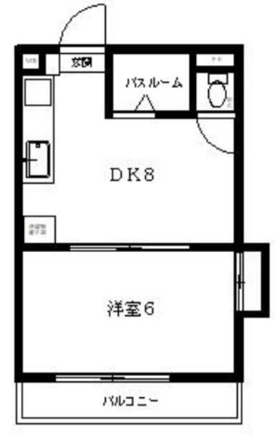 シルベールコーポラス(1DK/3階)の間取り写真
