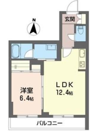 アルフラットコート(1LDK/3階)の間取り写真