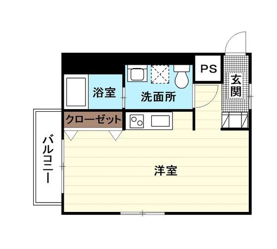 アンソリーゾ三篠(ワンルーム/1階)の間取り写真