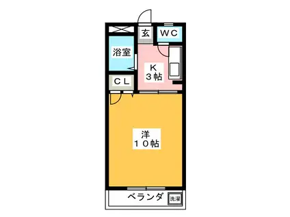 メゾンSS(1K/4階)の間取り写真